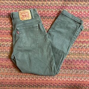 LEVIS 550 ARMY GREEN RIPPED KNEE DENIM PANTS